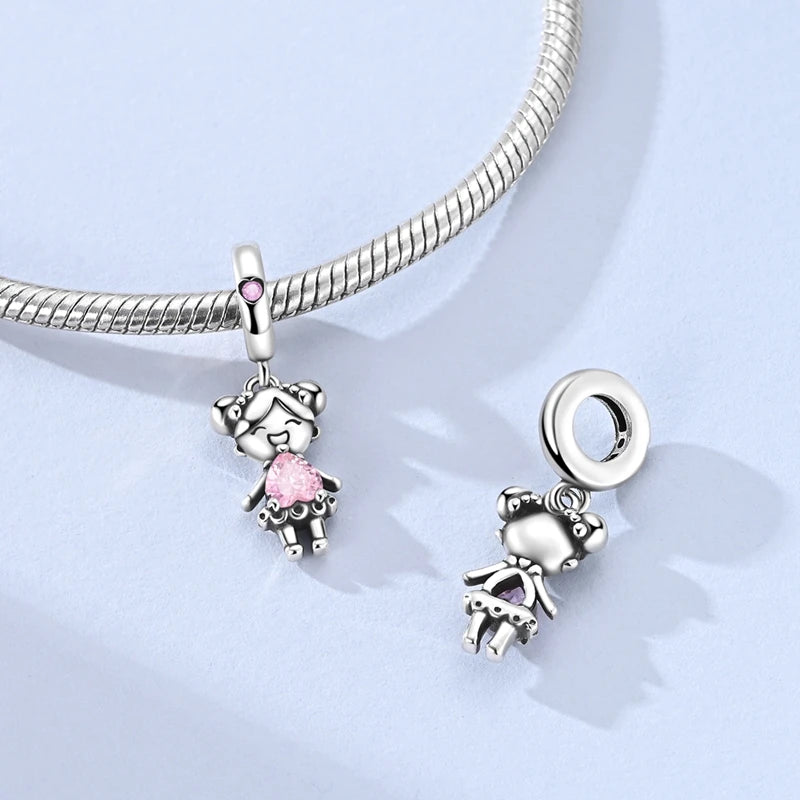 New IN 925 Sterling Silver Charms Beads Headphones Snail Fox Rose Pendant Jewelry Fit Original Bracelet For Women DIY Gift