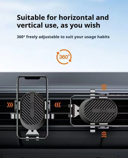 NEW Car Phone Holder Air Outlet Gravity Sensor Triangle Mount Simplicity Design Frosted Surface for Vehicle Dashboard