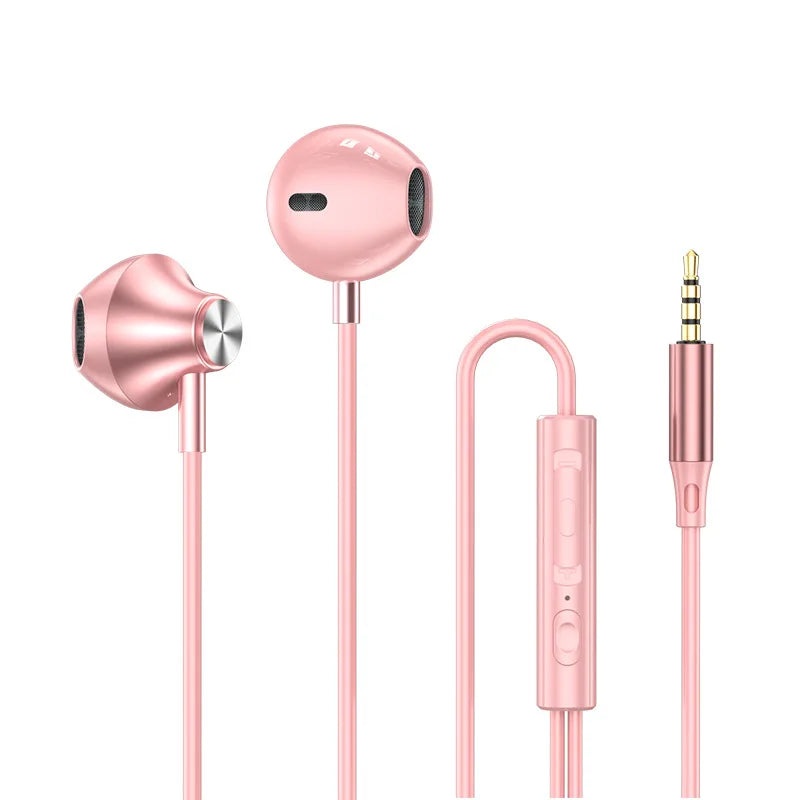 9D Stereo Type C & 3.5mm Gamers Headsets Wired Earphones In-ear Headphone HiFi Bass Earphone for Phone Earbud In Mic Handsfree