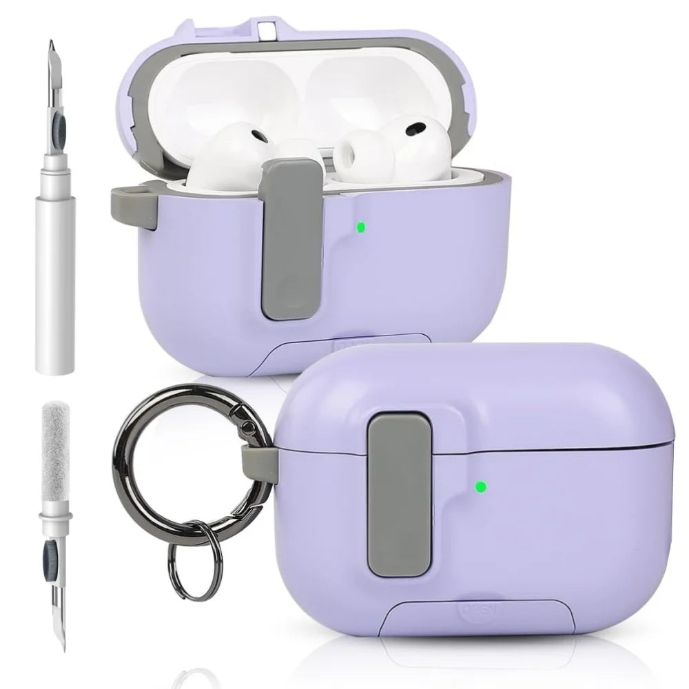 For AirPods Pro 3 Case Full Body Shockproof Protective Mobile Phone Holder Style Earphone Case with Cleaner Kit For AirPods Pro3