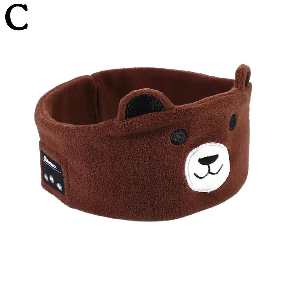 Bluetooth Music Headband Bluetooth V5.0 Chip Animal Bluetooth Wireless Headphones Kids Headband Thin Mask Speaker Sleep K6A9