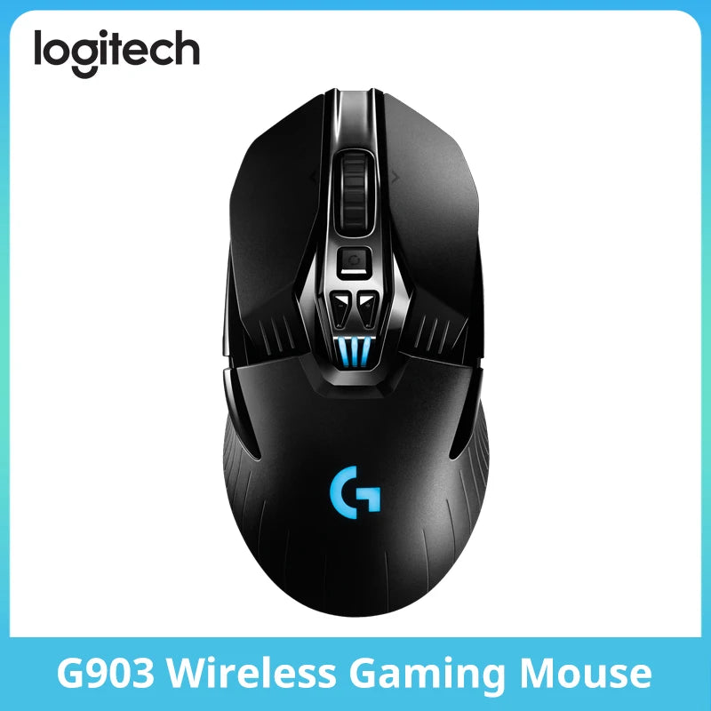 Logitech G903 LIGHT SPEED Wireless Gaming Mouse, Hero 25K Sensor, PowerPlay Compatible, Lightsync RGB, 25600 DPI
