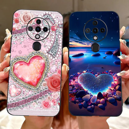 6.8'' For Tecno Spark6 KE7 Back Cover For Techno Spark 6 Case Shockproof Luxury Cute Cartoon Funny Cool Silicone Bumper Funda