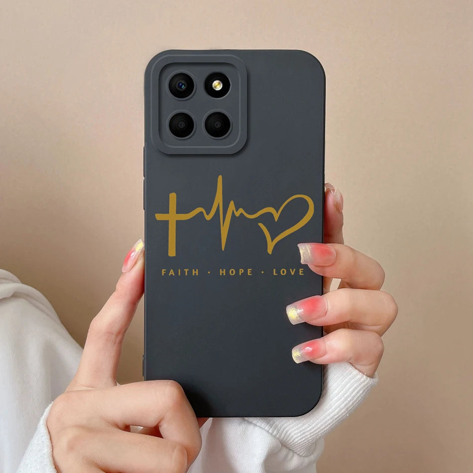 For Huawei Honor X6 X6S X6A Plus Phone Case Butterfly Heart Liquid Silicone Camera Protection Back Cover For Honor X 6 Funda