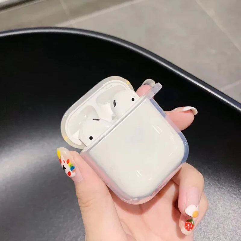 Luxury Bling Glitter Clear Earphone Case For Airpods Pro 3 Wireless Earphone Cover For Air Pods 3 2 1 Headset Soft Silicone Box