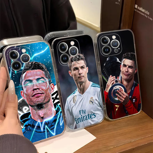 FOOTBALL Cr7 R-Ronaldo Phone Case For IPhone 16 15 8 7 6 6S Plus X SE XR XS 14 11 12 13 Mini Pro Max Mobile Case