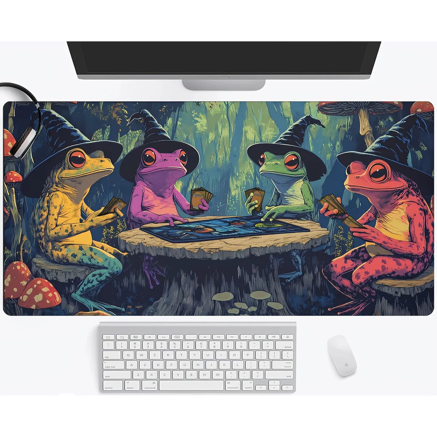 Magic playmat gathering gaming mats Frog Wizard theme anime desk mat Desk accessories 35X60cm mouse mat Raccoon tapete magic mtg