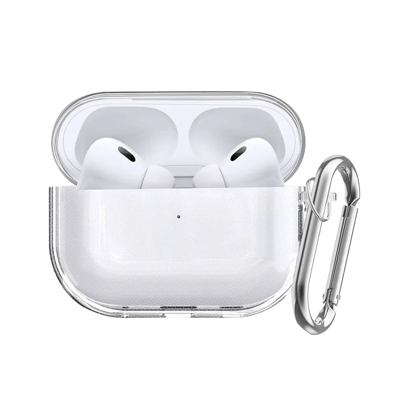 Case for Airpods Pro 3 Earphone Accessories Transparent Protective Shockproof Case with Cleaning Kit Keychain for Airpods Pro 3