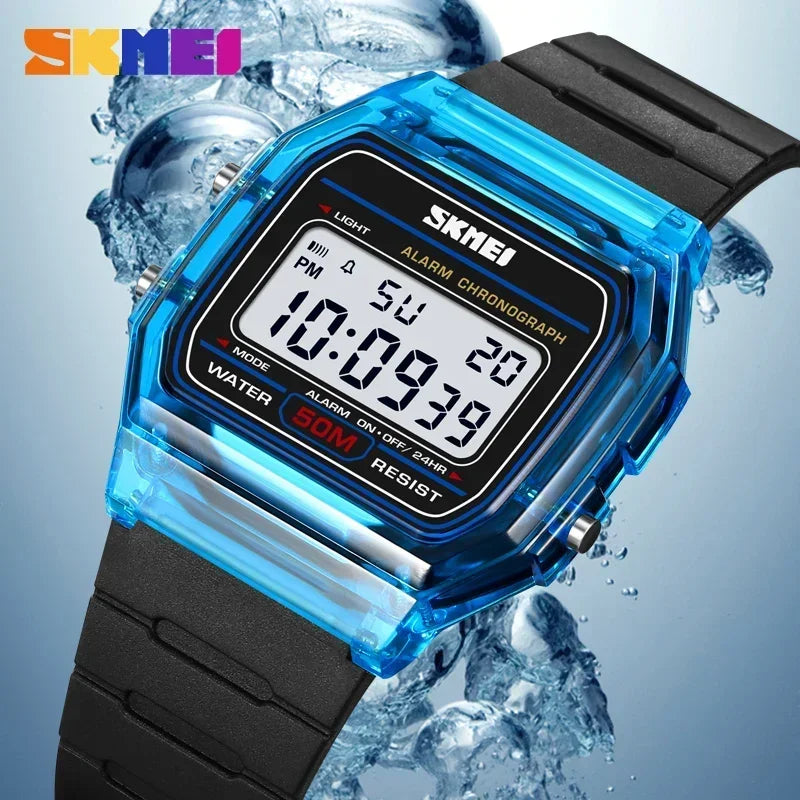SKMEI 2056 Waterproof Sports Watch for Men Women Electronic Countdown Boy Girl Digital Date Wristwatches Woman Reloj Masculino