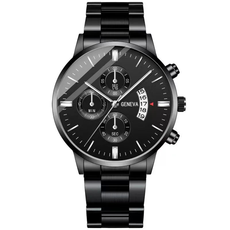 2025 Fashion Men Stainless Steel Watch Luxury Calendar Quartz Wrist Watch Mens Business Watches for Man Clock Montre Homme
