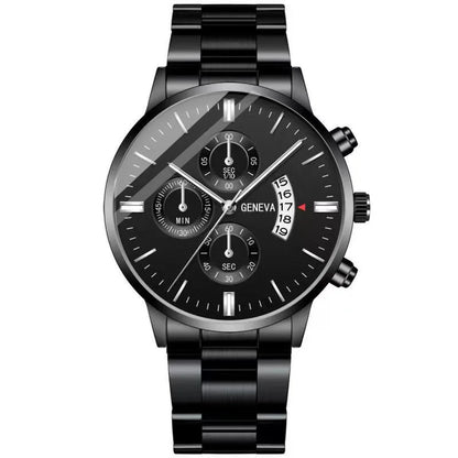 2025 Fashion Men Stainless Steel Watch Luxury Calendar Quartz Wrist Watch Mens Business Watches for Man Clock Montre Homme