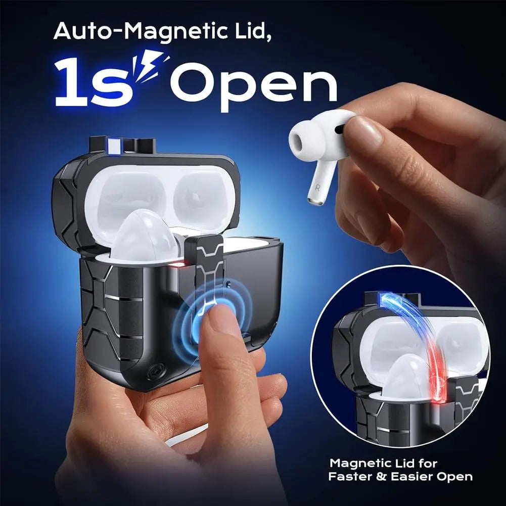 Magnetic Auto Lock Case for AirPods Pro 3 Phone Stand Case Cover with Cleaning Kit Keychain Protective Case for AirPods Pro 3