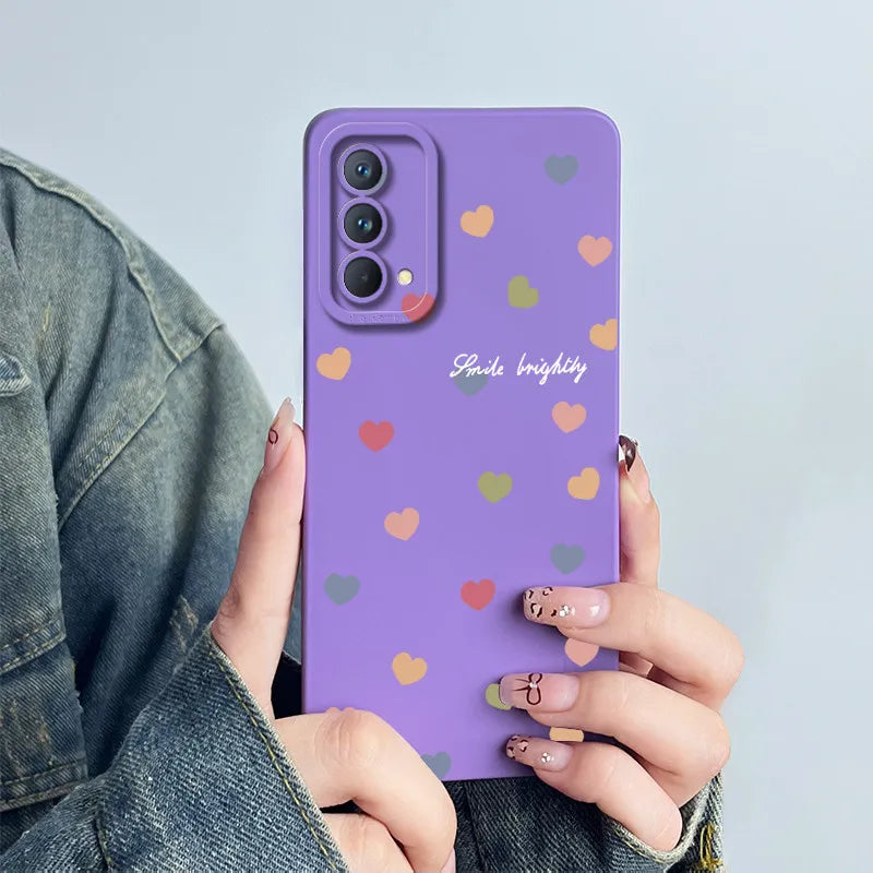 For Realme GT Master Phone Case GTmaster Edition RMX3363 RMX3360 Casing Soft Silicone Sweet Painted Fashion Flower Printed Cover