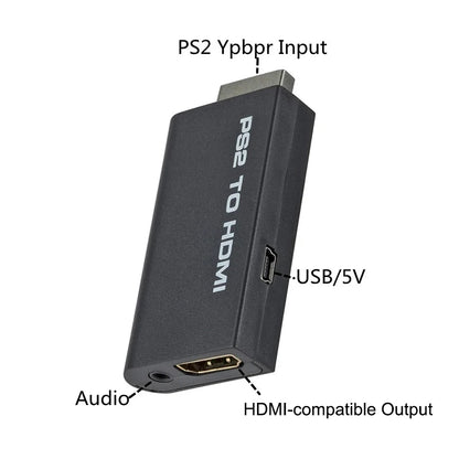 PS2 to Hdmi-Compatible Converter Adapter Audio And Video With 3.5mm Audio Port Supports Pc All Ps2 480i 480p 576i Display Modes