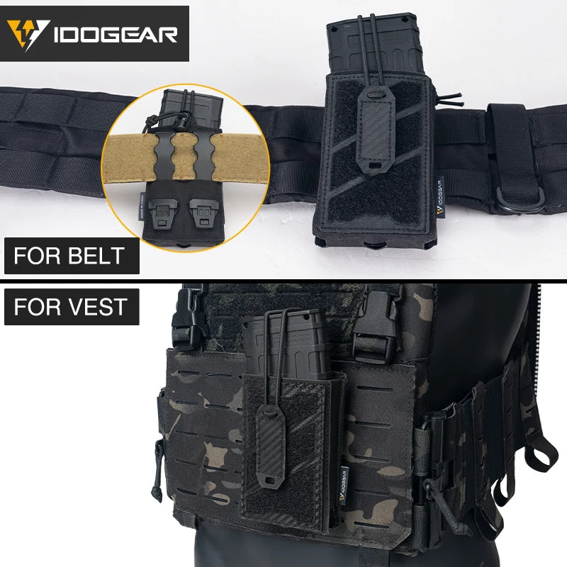 IDOGEAR TGS Tactical Phone Pouch 5.56 Mag Pouch Universal MOLLE Phone Case Camo 3588