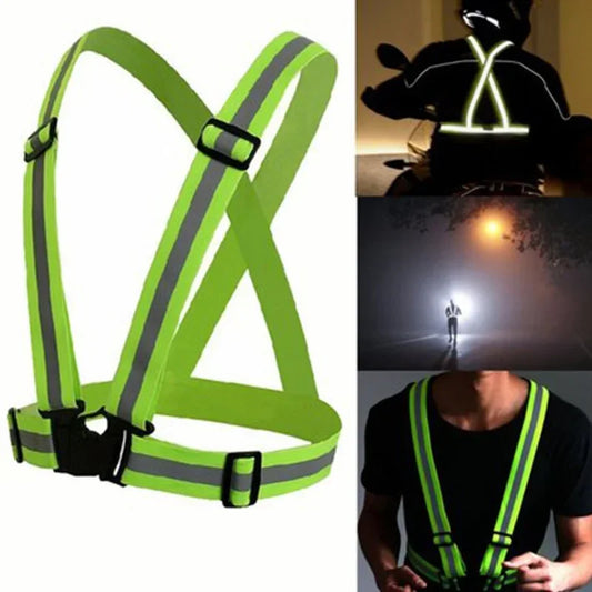 Outdoor Adjustable Safety Vests Night Walking Highlight Reflective Vest Lightweight Biking Safety Straps Waterproof Running Gear