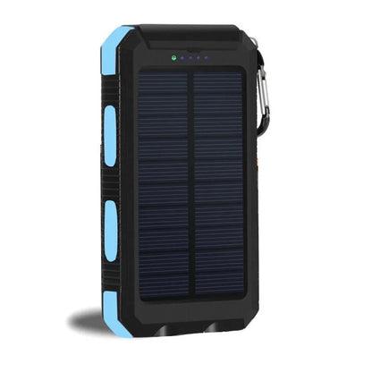 Solar Power Bank 200000mAh Waterproof Portable Solar Panel Powerbank External Battery Charger Powerbank with LED Camping Light