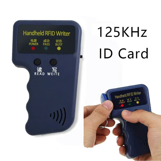 5YOA Handheld Copier Writer Duplicator Programmer Reader Rewritable ID Keyfobs Tags 125KHz EM4100 TK4100 EM4305 T5577