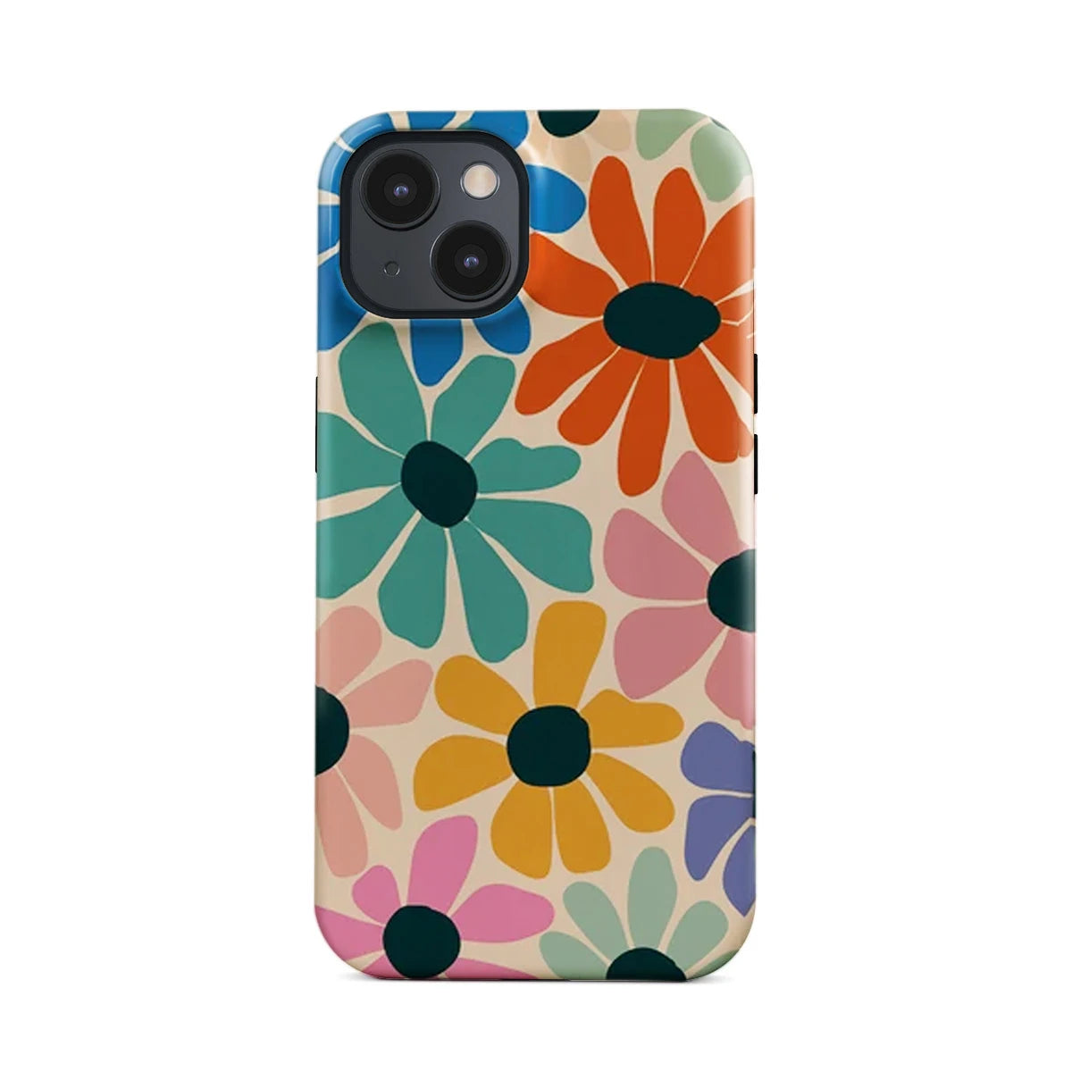 Magnetic Phone Case for IPHONE 17 16ProMax 15 14 13 12 11 16e PRO Plus Retro Fun Floral Acrylic Shockproof Cover Funda