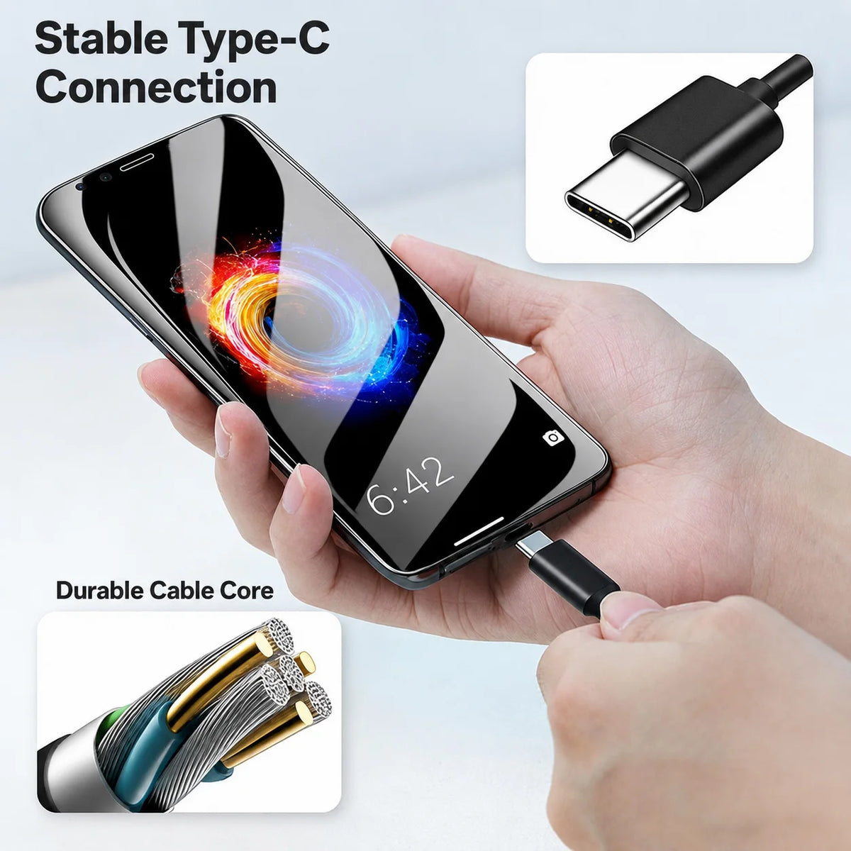 USB 3.2 Type C to A Cable 10Gbps 60W PD Fast Charging Data Transfer for Galaxy S23 S22 Note 20 Pixel iPad Pro SSD Android Auto