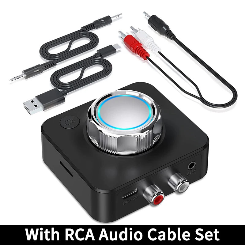 VAORLO 3D Bluetooth 5.0 Audio Receiver Surround Stereo Sound SD TF Card RCA 3.5mm AUX USB Wireless Adapter For CAR Kit Speaker