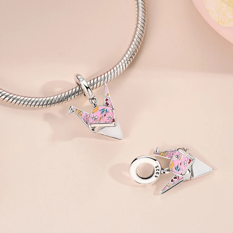 New IN 925 Sterling Silver Charms Beads Headphones Snail Fox Rose Pendant Jewelry Fit Original Bracelet For Women DIY Gift