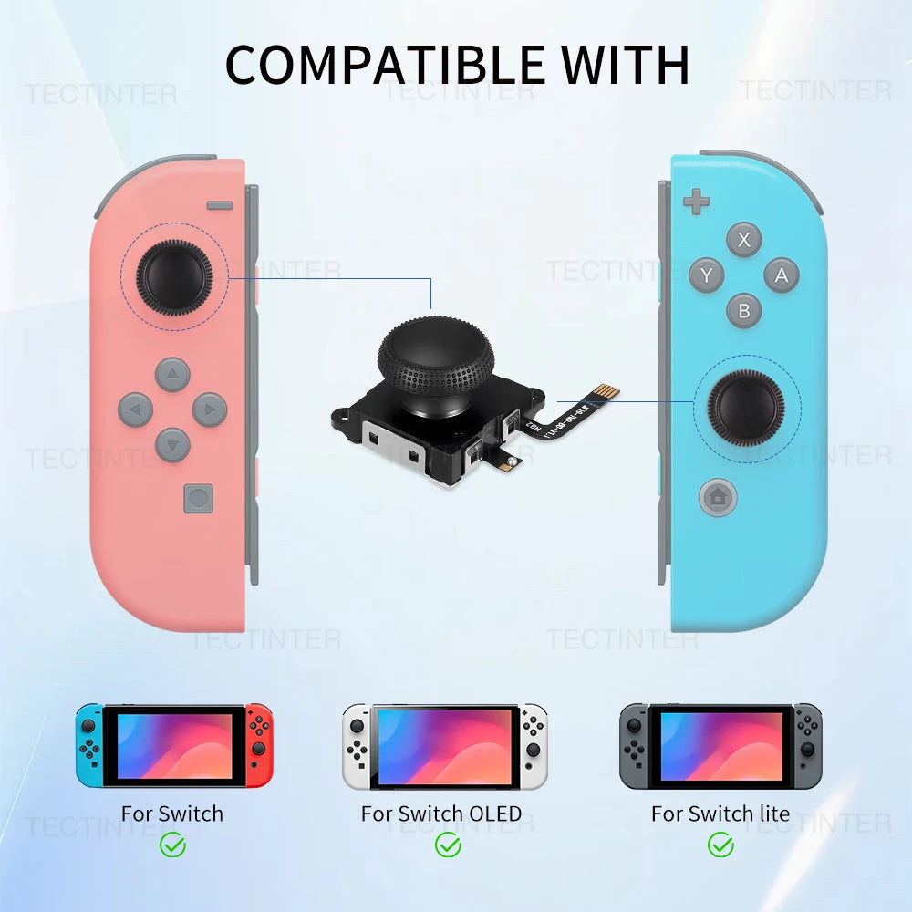For NS Switch/Lite/OLED Joystick Controller Hall Effect Replacement Joystick Gamepad Thumb Stick Analog Repair Parts Accessories