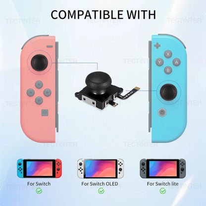 For NS Switch/Lite/OLED Joystick Controller Hall Effect Replacement Joystick Gamepad Thumb Stick Analog Repair Parts Accessories