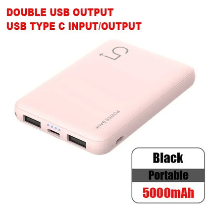 Power bank 5000mAh Ultra Silm External Battery Polymer  Portable Phone Charger Type C Power Bank For iPhone Xiaomi Mi Power bank