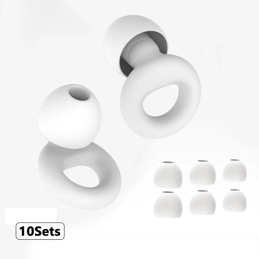 Plugs for Sleep,Swim, Work– Super Soft Silicone Ear Reusable Hearing Protection for Noise Reduction 8 Ear Tips in XS/S/M/L