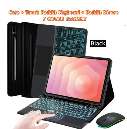 Case for Galaxy Tab S11 Ultra 2025 14.6 Inch ,  Wireless Keyboard Leather Cover with S Pen Holder for SM-X936B/ SM-X930, Black