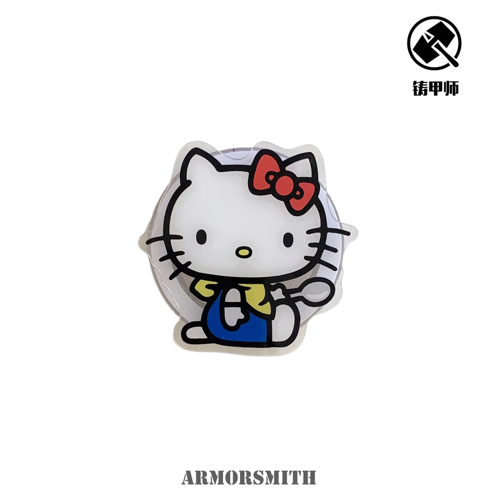 Sanrio Hello Kitty Magnetic Holder Wireless Charge Cute Cartoon Phone Case For iPhone 17 16 15 14 13 12 11 Pro Max Hard Cover
