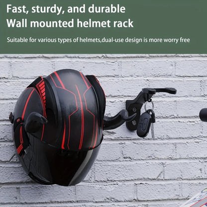 Motorcycle Helmet Hook Racks Kitchen Cabinet Shelf Wall Mount Hook Multipurpose Display Hanger Stand Wall-Mounted Storage Holder