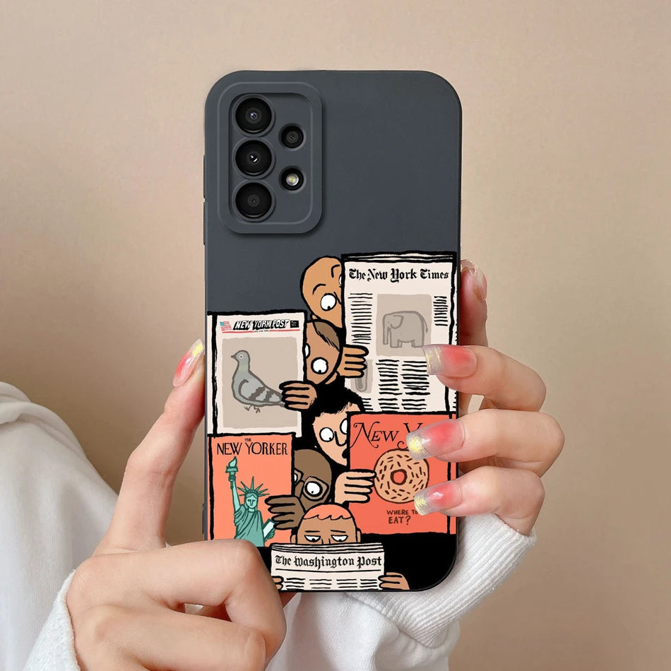 Case For Samsung Galaxy A13 A 13 4G 5G New Design Soft Liquid Silicone Full Coverage Back Cover Anti Slip Shockproof Bumper Capa