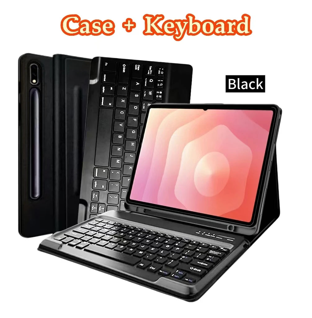 Case for Galaxy Tab S11 Ultra 2025 14.6 Inch ,  Wireless Keyboard Leather Cover with S Pen Holder for SM-X936B/ SM-X930, Black