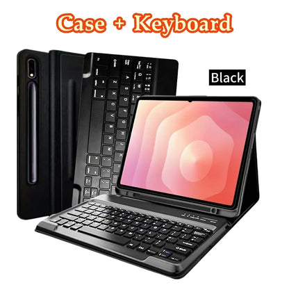 Case for Galaxy Tab S11 Ultra 2025 14.6 Inch ,  Wireless Keyboard Leather Cover with S Pen Holder for SM-X936B/ SM-X930, Black