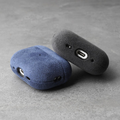 YMW ALCANTARA Case for AirPods Pro 3 Luxury Suede Leather Cases for AirPod Pro Wireless Bluetooth Headset Turn fur Cover