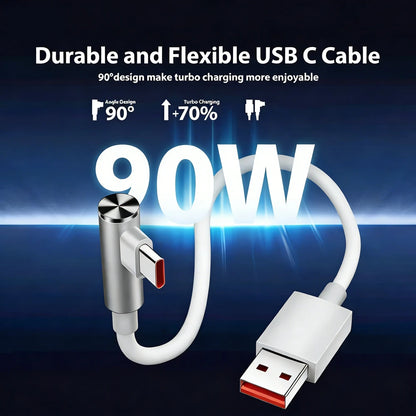 90W Max EU Fast Charger For Xiaomi 13 14 15 Ultra 15T 17 Pro Redmi Note 14 15 Pro POCO F6 F7 F8 X7 X8 Pro Type C USB Elbow Cable