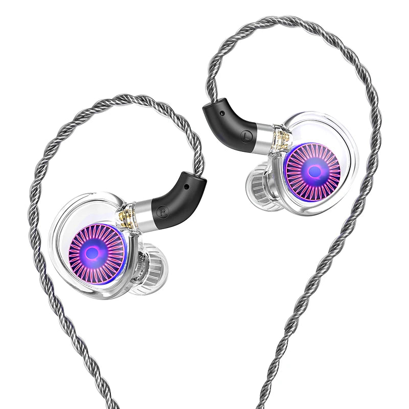 TRN Medusa Headphones High-performance HiFi Earphone DLC Dynamic Drivers IEMs with 2Pins Cable Earbuds For xiaomi