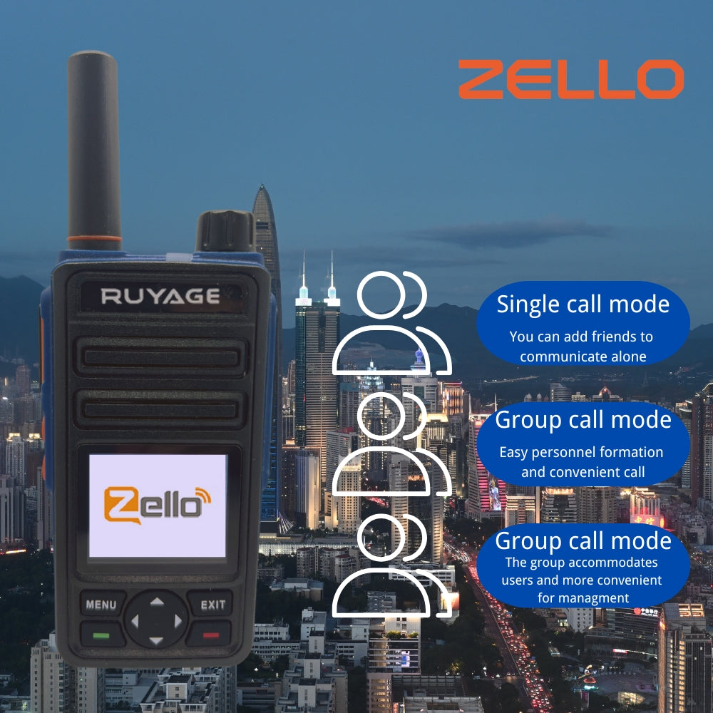 Ruyage RY58 Zello Push-to-Talk 4G LTE Long Range PoC Radio
