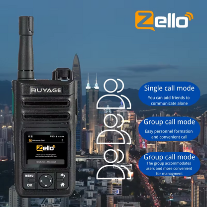 Ruyage ZL60 Zello Push-to-Talk 4G LTE Long Range PoC Radio