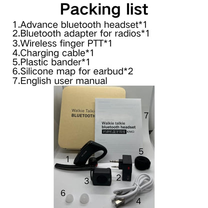Ruyage Bluetooth PTT Headset for Analog Two Way Radio