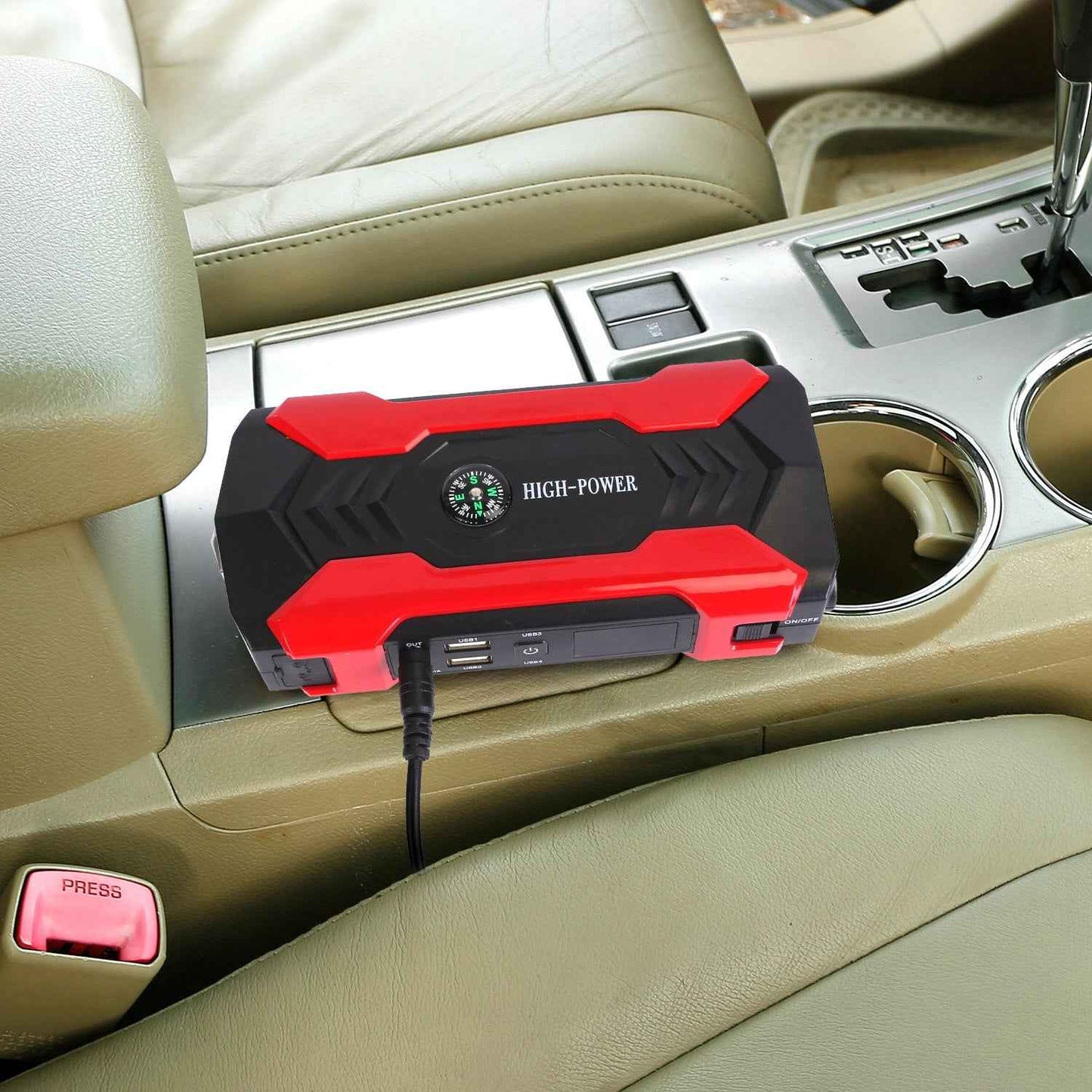 Car Jump Starter 800A 28000mAh with LCD & LED Light