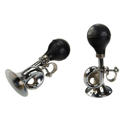 Bicycle Air Horn Safety Bell Ring Handlebar Bicycle Accessories Mountain Road Bike Cycling Loud Bells Alloy Trumpet Honking Bike Horn For Adults Classic Bugle Horn Metal Squeeze Horn For Golf Cart Fits All Bicycle Handle Bar Loud Sounds