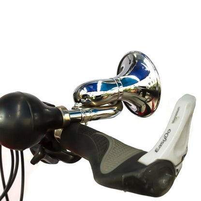 Bicycle Air Horn Safety Bell Ring Handlebar Bicycle Accessories Mountain Road Bike Cycling Loud Bells Alloy Trumpet Honking Bike Horn For Adults Classic Bugle Horn Metal Squeeze Horn For Golf Cart Fits All Bicycle Handle Bar Loud Sounds