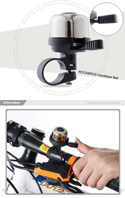 Bicycle Bell Ordinary Classical Handlebar Bell Ring Cycling Bike Bike Bell Sound Road Bike Horn Bicycle Accessories All Metal Body Loud Decent Tone Bicycle Ring Bell For Adults And Kids