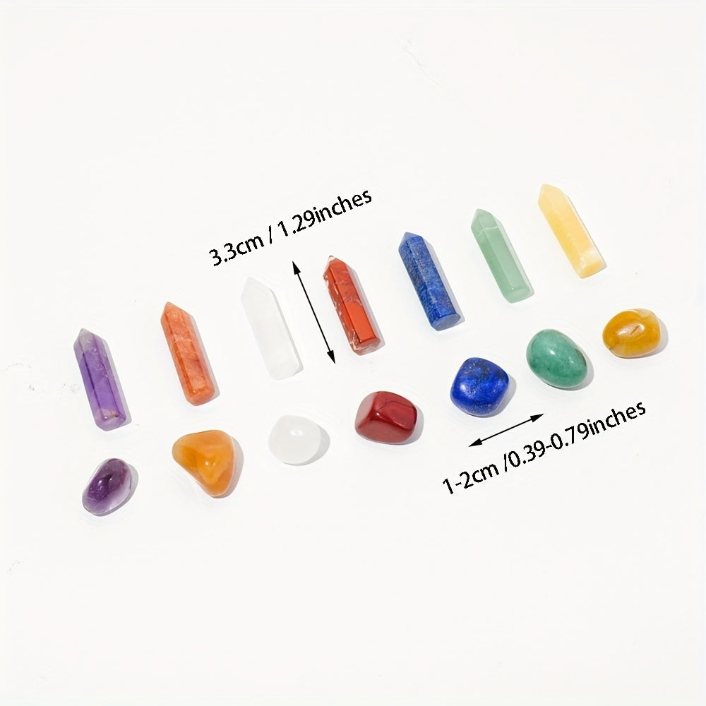 14pcs, Energy Seven Chakras Set, Wand Yoga Jewelry Collection Gadget, Room Decor, Home Decor, Scene Decor, Home Ornament Gift, Party Decor, Bedroom Accessories, Home Office Hanging Decoration