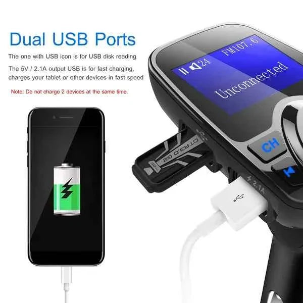 Car Wireless FM Transmitter MP3 Player & USB Charger