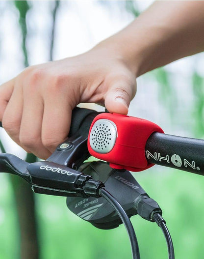 Lightweight Portable Bicycle Bell Electric Horn Mountain Bike Bell Accessories 90dB Cycling Handlebar Silica Gel Shell Electric Cycling Bells Water Resistant Cycling Bells Horn Loud Bicycle Horns Bicycle Accessories