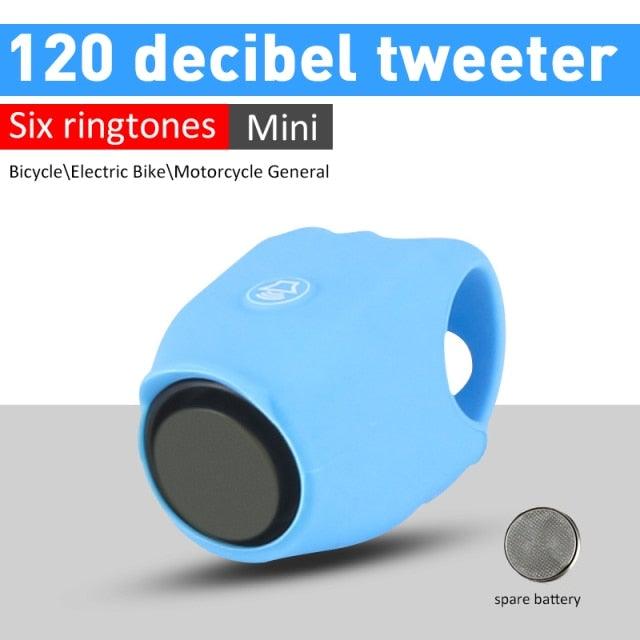 New USB Rechargeable Battery Bicycle Bell 120db Waterproof Cycling Bike Bells Electric Horn Mini Portable Cycling Handlebar Bell Electra Bike Bell Electric Cycling Bells Horn Loud Bicycle Horns Water-Resistant Sound Modes Bike Bells